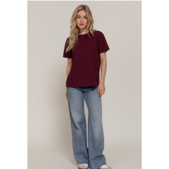 Tops - 800 • Burgundy 100% Cotton Classic Tee